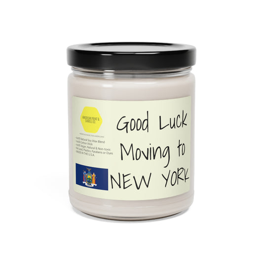 Good Luck moving to New York scented Soy Candle, 9oz