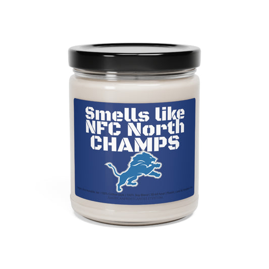 Smells like NFC North CHAMPS Detroit Lions Scented Soy Candle 9oz
