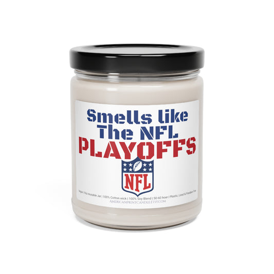 Smells like the NFL Playoffs Scented Soy Candle 9oz Football