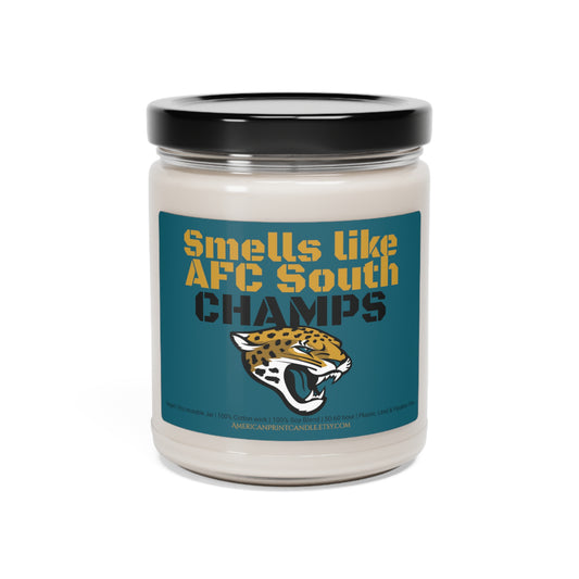 Smells like AFC South CHAMPS Jacksonville Jaguars Scented Soy Candle 9oz