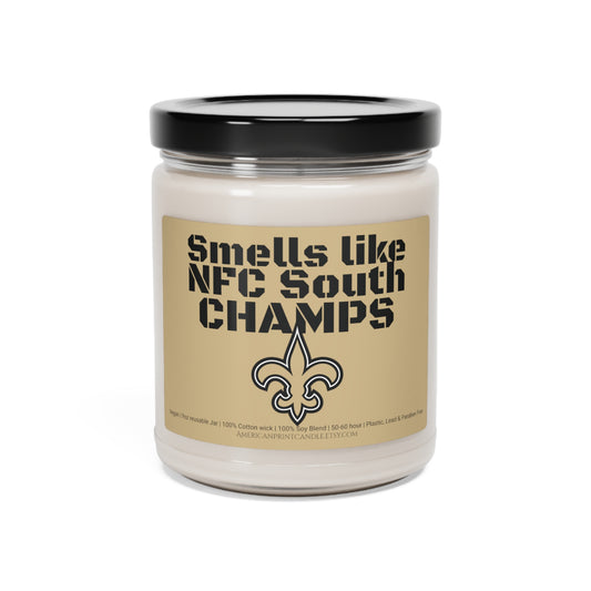 Smells like NFC South CHAMPS New Orleans Saints Scented Soy Candle 9oz