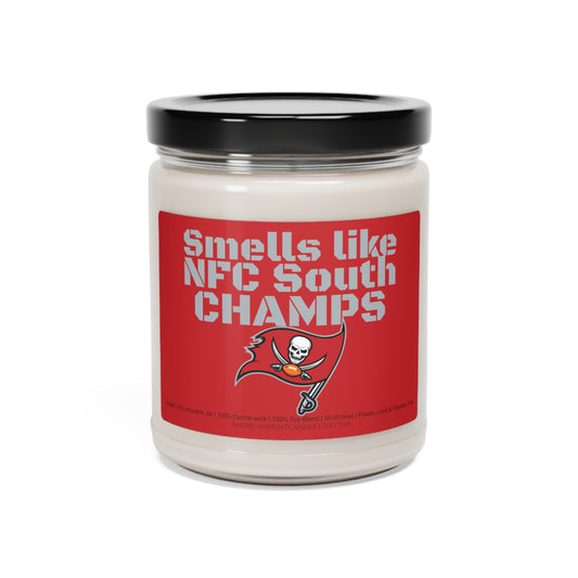 Smells like NFC South CHAMPS Tampa Bay Scented Soy Candle 9oz Buccaneers