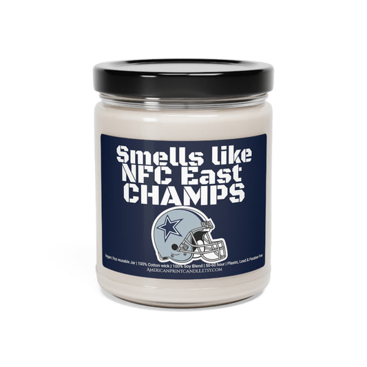 Smells like NFC East CHAMPS Cowboys Scented Soy Candle, 9oz *Dallas