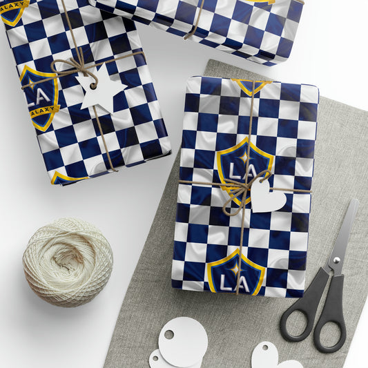 LA Galaxy Flag MLS Birthday Gift Wrapping Paper Soccer Holiday