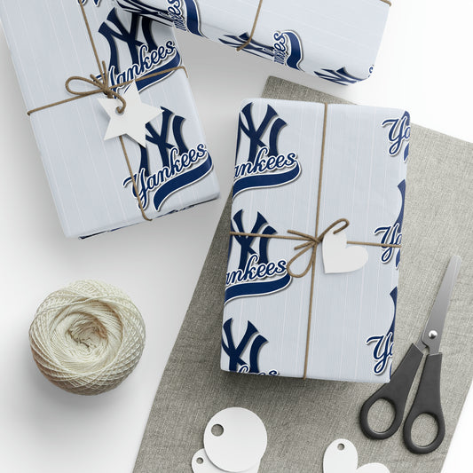 New York Yankees Baseball MLB Birthday Gift Wrapping Paper Holiday
