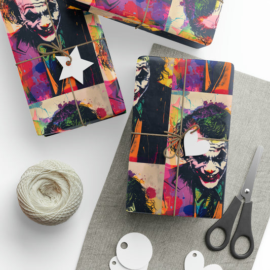 Joker Dark Knight Ledger holiday present Birthday Present Gift Wrapping Papers