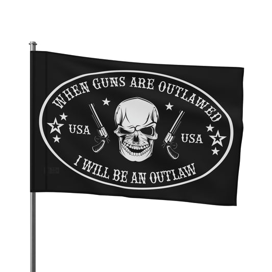 When Guns are outlawed I'll be an outlaw 2A High Definition Print Outdoor indoor Flag