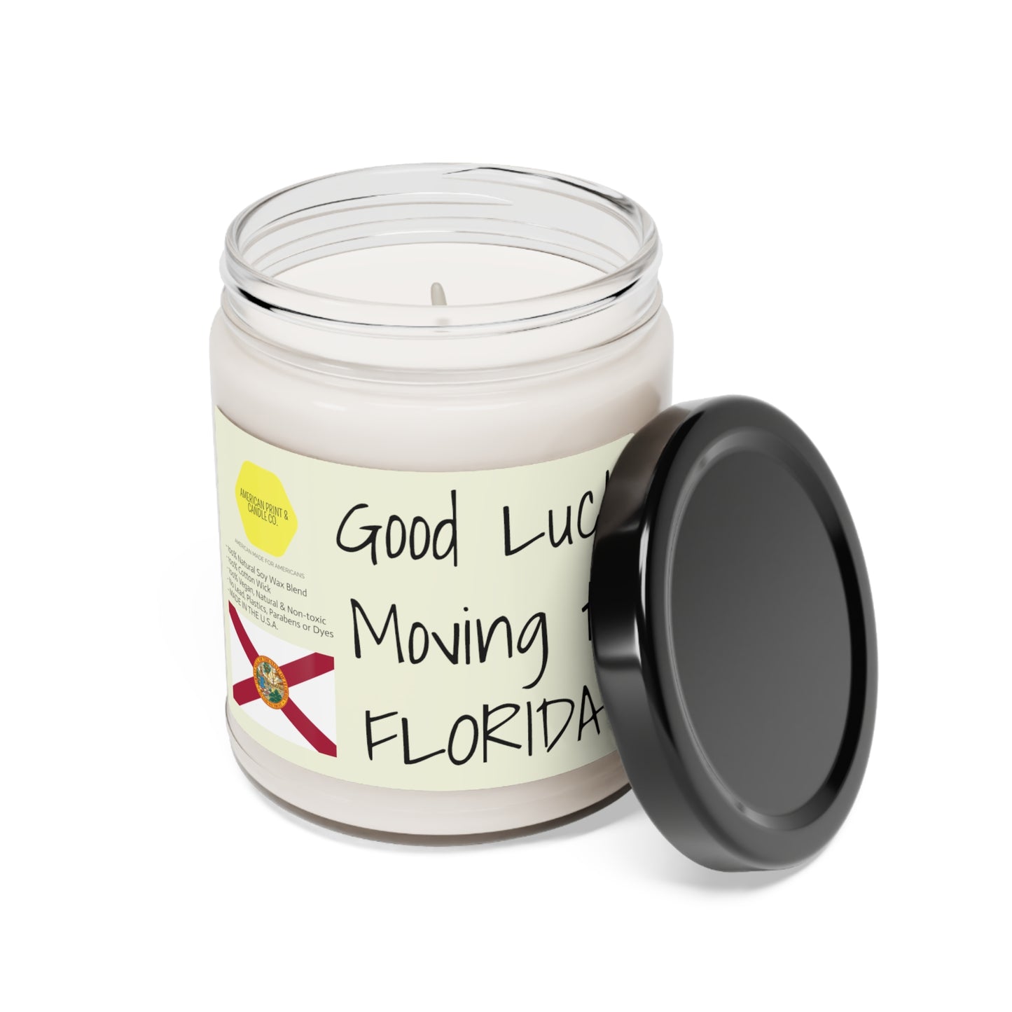 Good Luck moving to Florida scented Soy Candle, 9oz