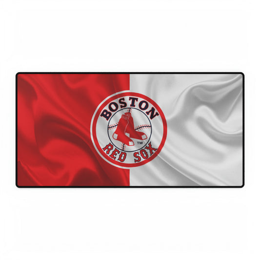Boston Red Sox Wavy flag look MLB Baseball High Definition Desk Mat