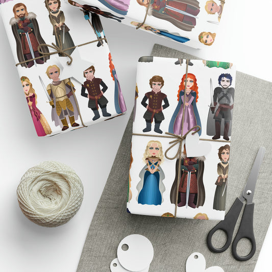 GOT Thrones Characters Jon Snow Dragon TV Show Birthday Gift Wrapping Paper Holiday