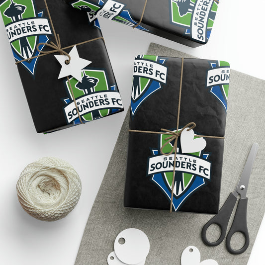 Seattle Sounders FC MLS Birthday Gift Wrapping Paper Soccer Holiday