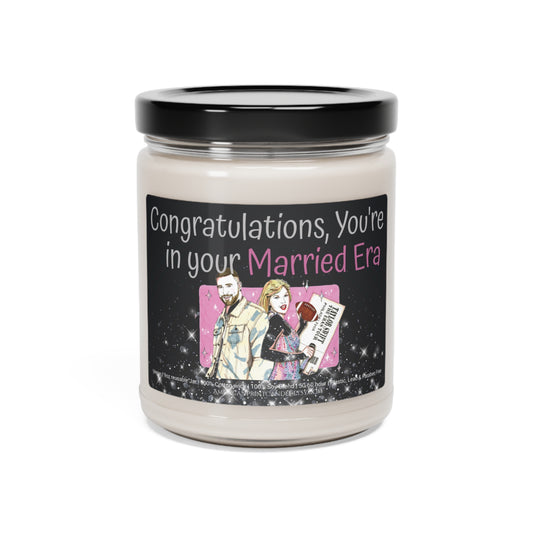 Congratulations You're in your Married Era Scented Soy Candle Valentine's Day 9oz Wedding Taylor Travis Gift