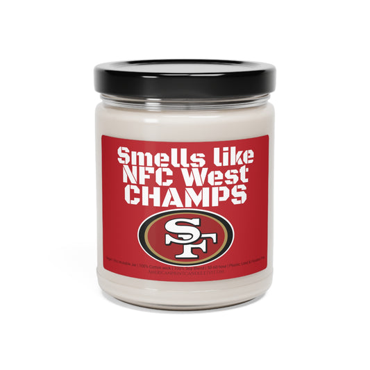 Smells like NFC West CHAMPS 49ers Scented Soy Candle, 9oz *San Francisco