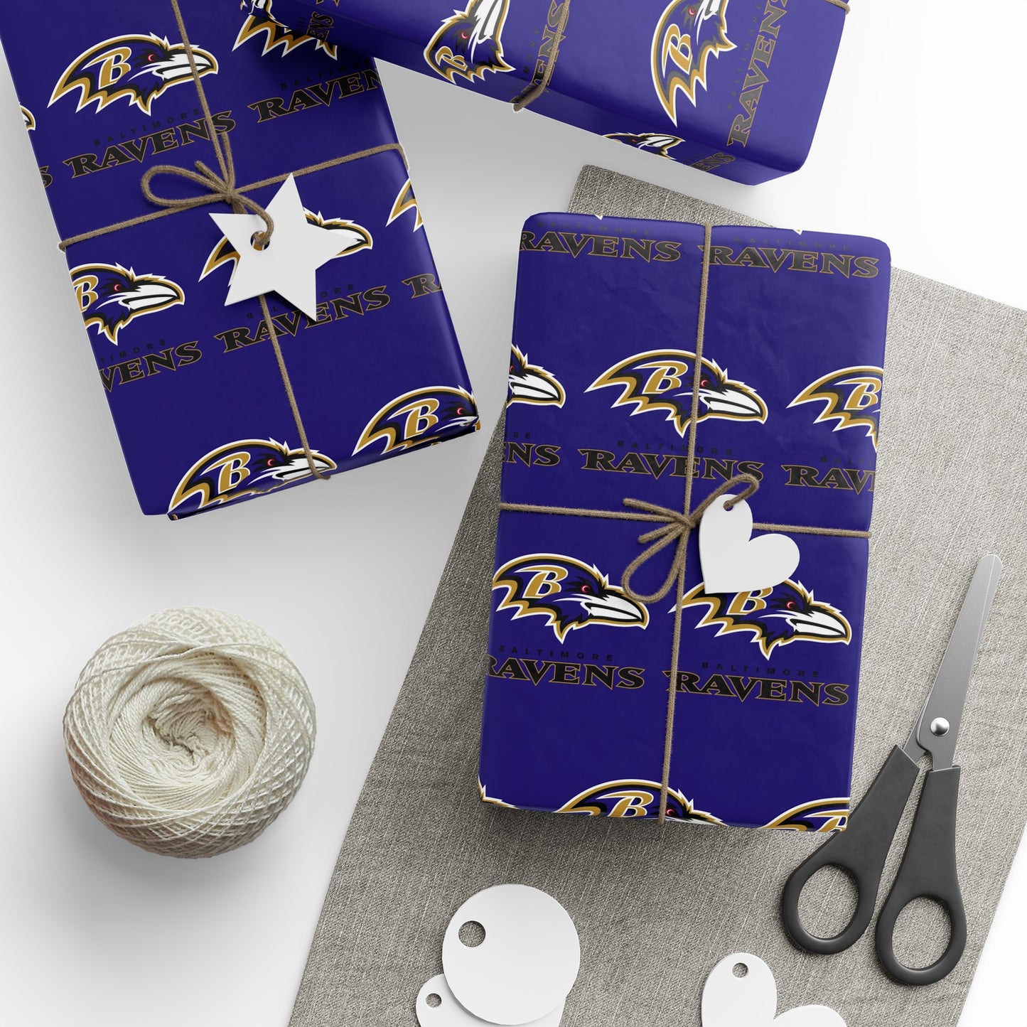 Baltimore Ravens NFL Football Birthday Graduation Gift Wrapping Paper Holiday