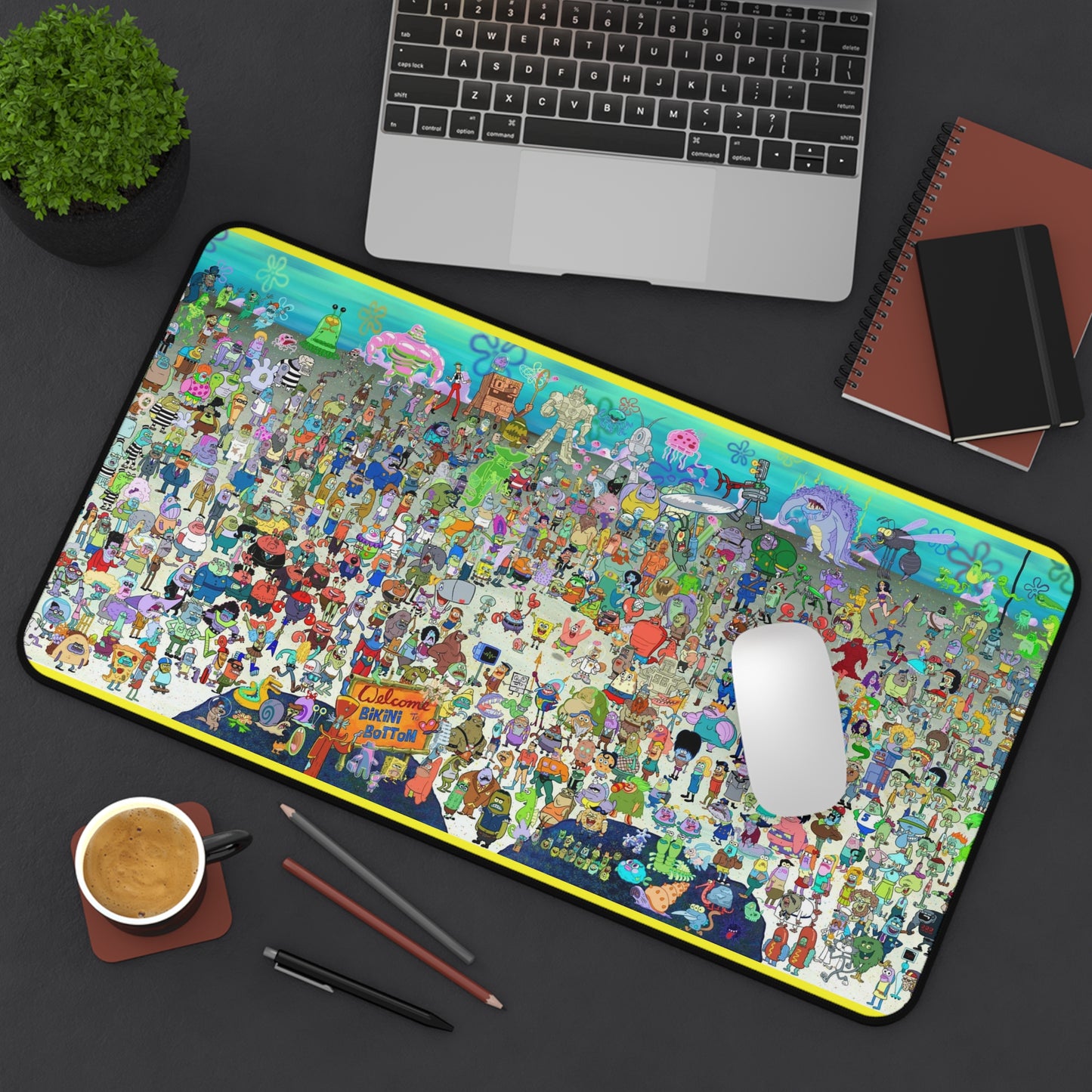 SpongeBob SquarePants All Characters cartoon PC PS Video Game Desk Mat Mousepad