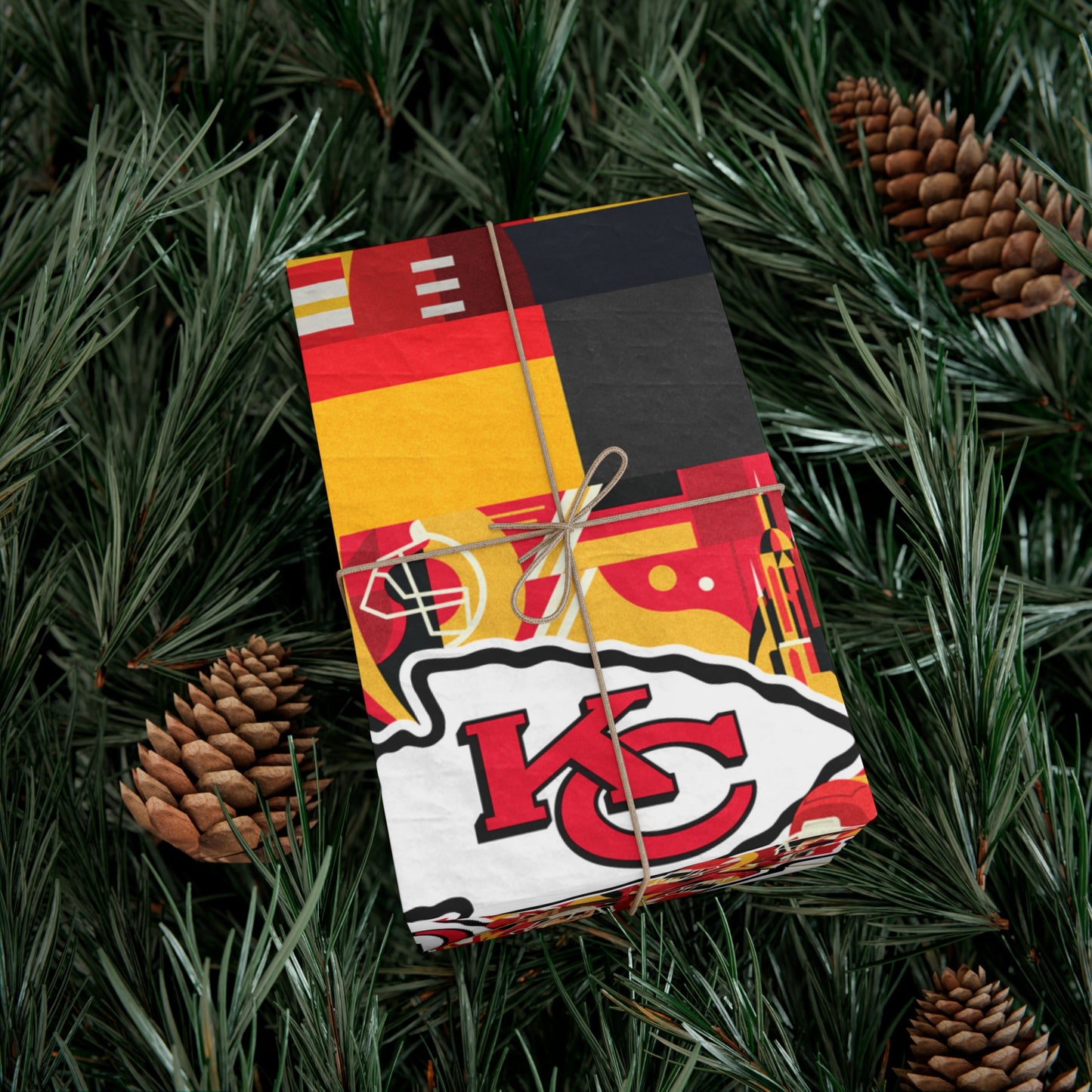 Kansas City Chiefs NFL Christmas Holiday Gift Wrapping Papers Matte or Satin