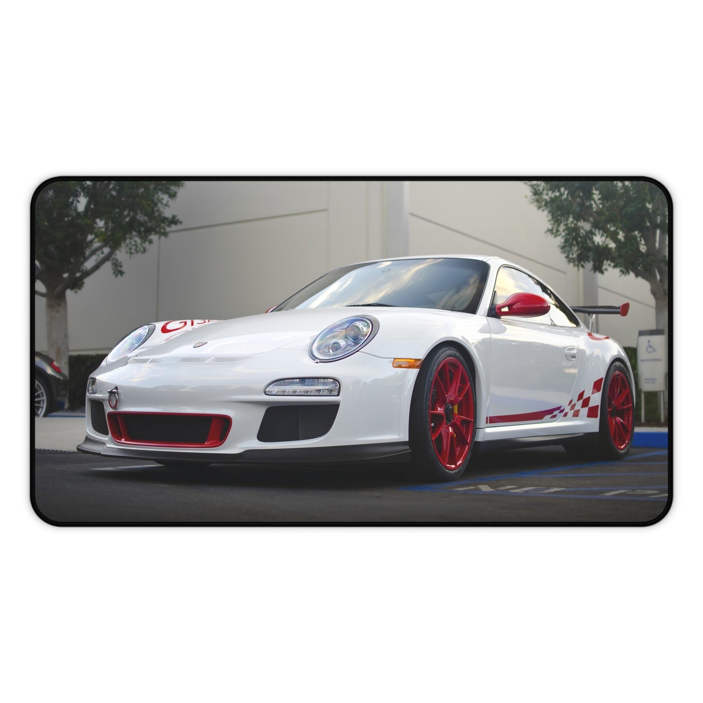 White Porsche High Definition Super Car Office Home Decor Desk Mat Mousepad