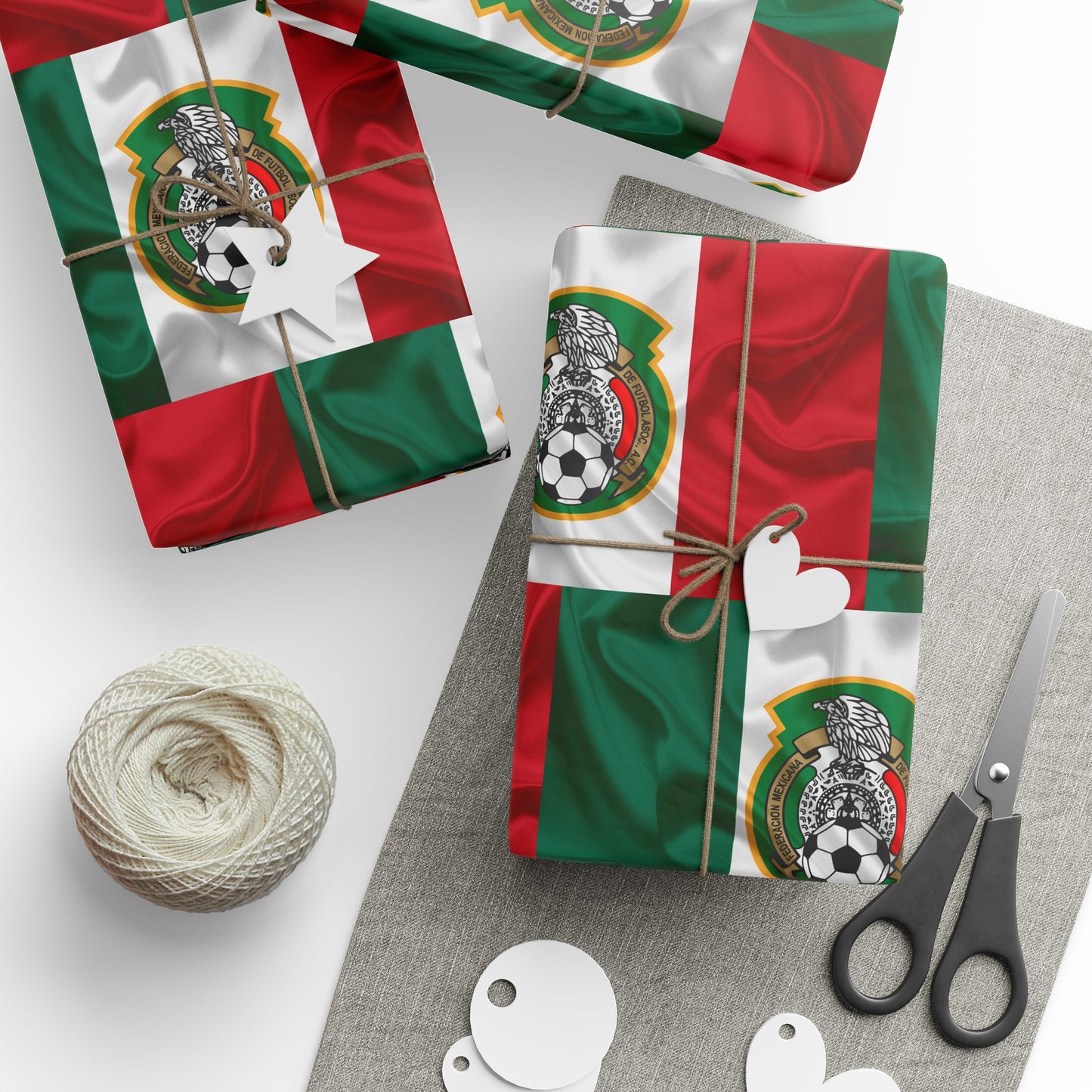 Mexico National Team Futbol Flag Birthday Gift Wrapping Paper football soccer Holiday