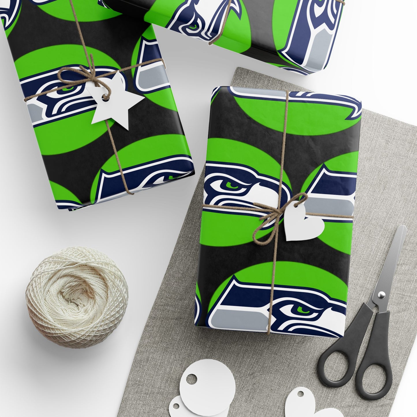 Seattle Seahawks NFL Football Birthday Gift Wrapping Paper Holiday