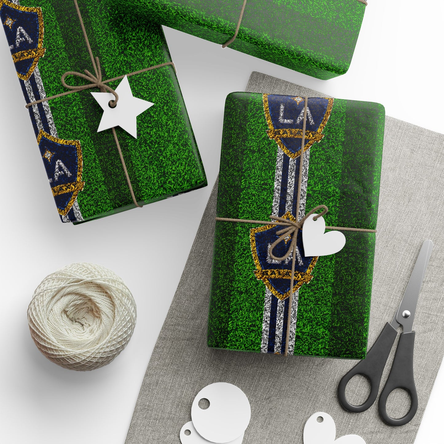 LA Galaxy Grass MLS Birthday Gift Wrapping Paper Soccer Holiday