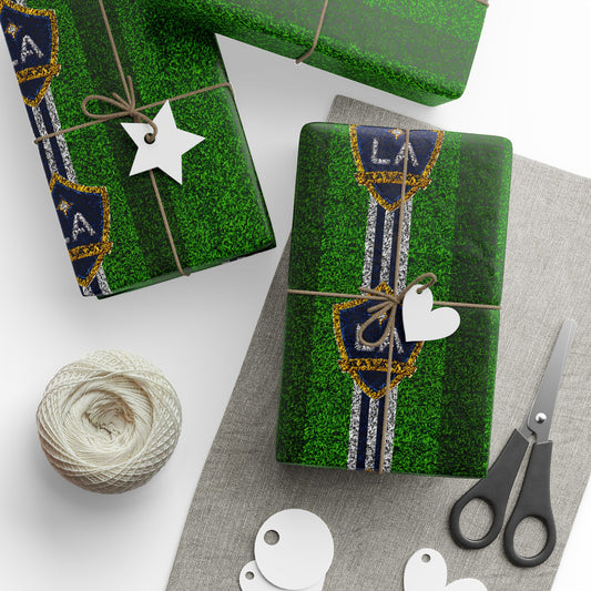 LA Galaxy Grass MLS Birthday Gift Wrapping Paper Soccer Holiday