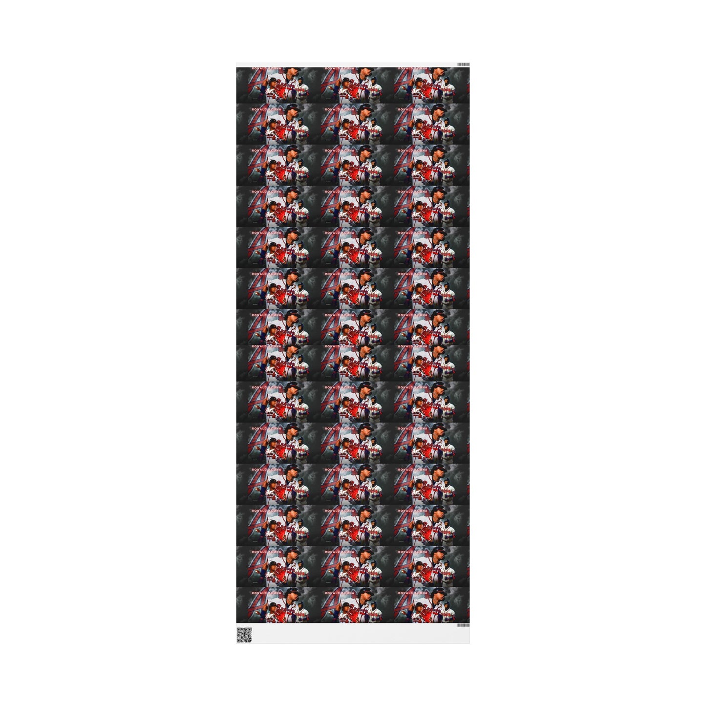 Ronald Acuna Jr Braves Baseball MLB Birthday Gift Wrapping Paper Holiday