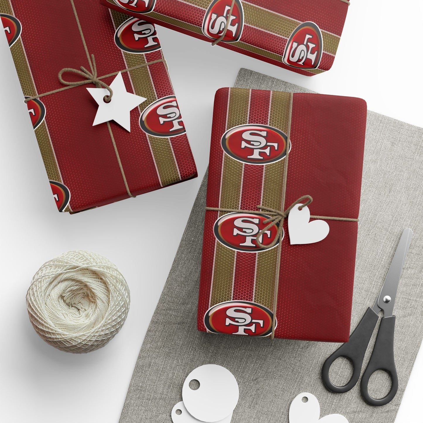 San Francisco 49ers NFL Football Birthday Gift Wrapping Papers Holiday