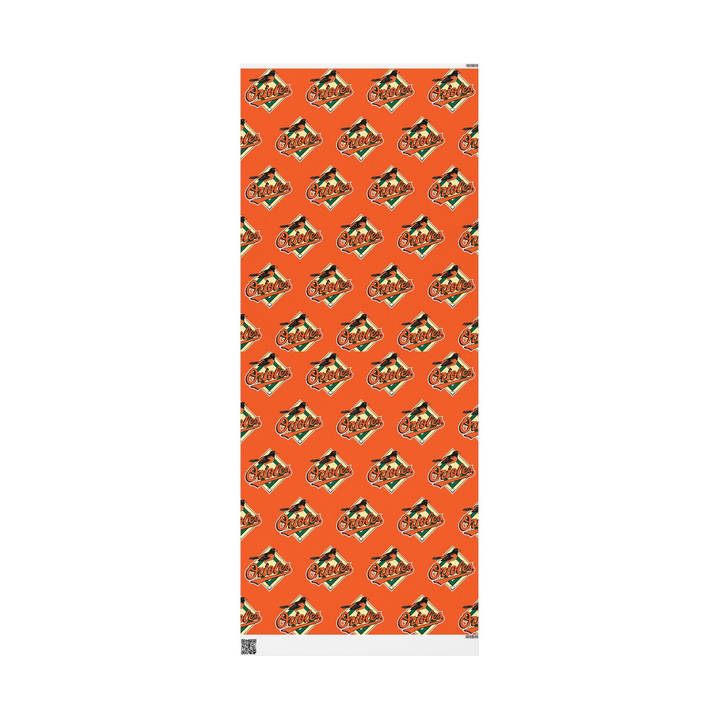 Baltimore Orioles orange Baseball MLB Birthday Gift Wrapping Paper Holiday