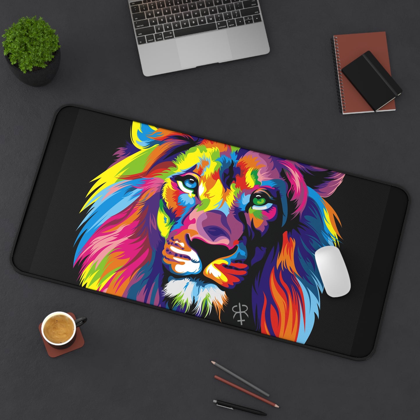 Rainbow lion Art High Definition Game Home Video Game PC PS Desk Mat Mousepad