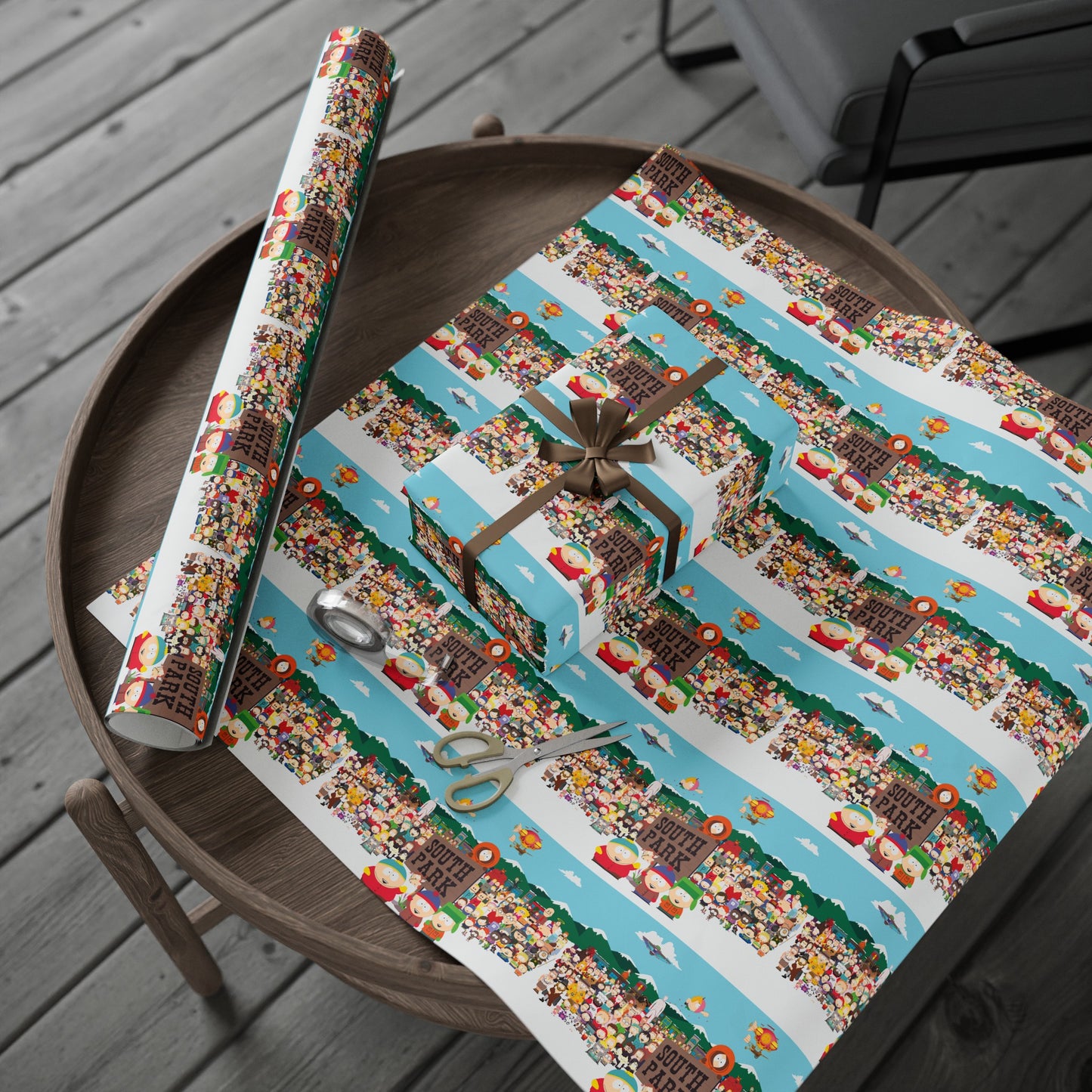 South Park Full cast Cartoon Comedy Birthday Gift Wrapping Paper Holiday