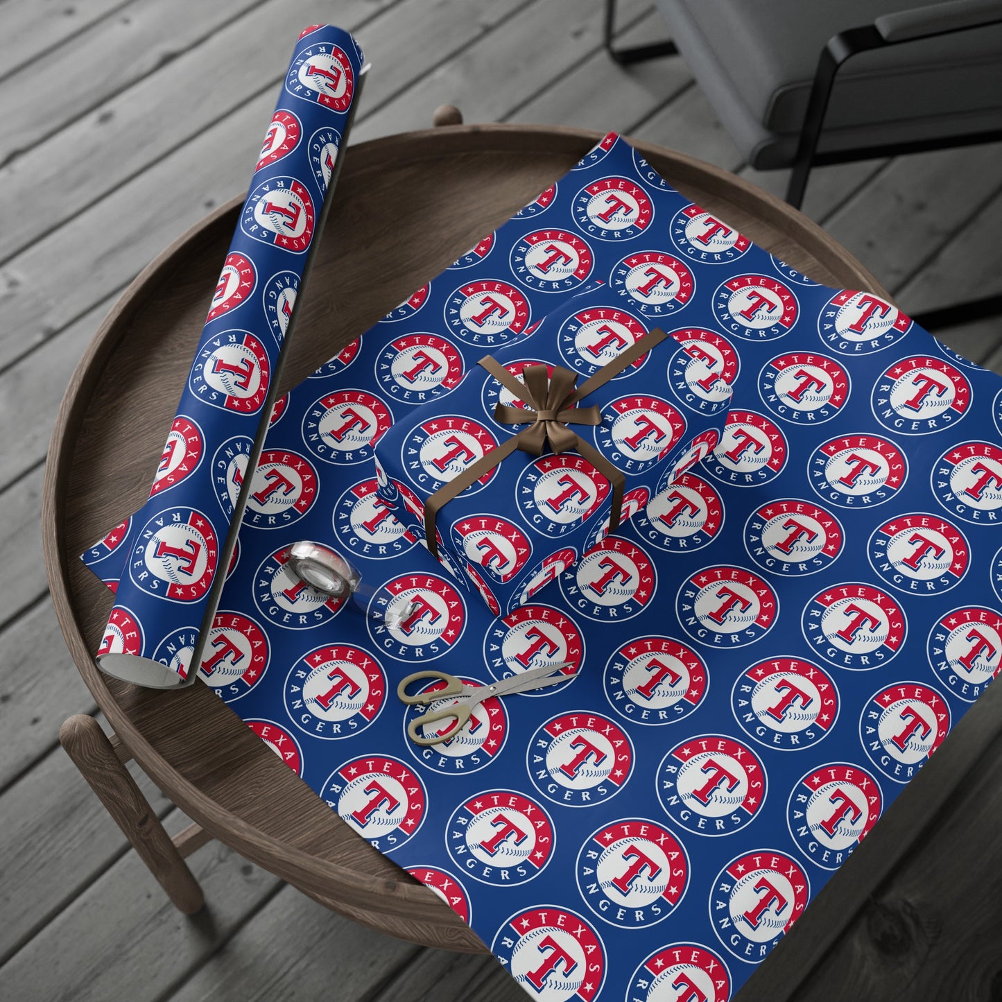 Texas Rangers Baseball MLB Birthday Gift Wrapping Paper Holiday