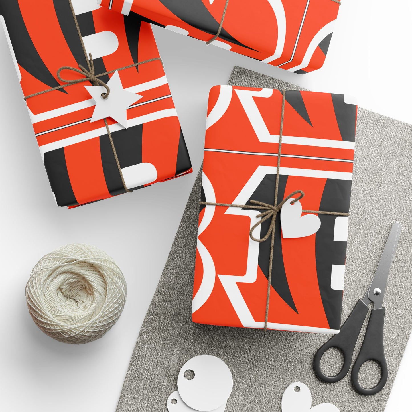 Cincinnati Bengals NFL Football Birthday Graduation Gift Wrapping Paper Holiday