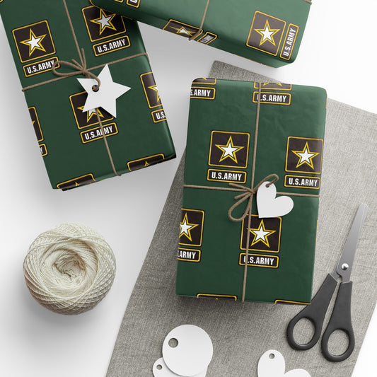 U.S. Army camo High Definition Birthday Gift Present Holiday Wrapping Paper Graduation America Military