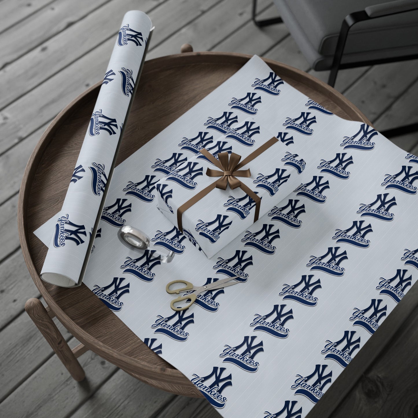 New York Yankees Baseball MLB Birthday Gift Wrapping Paper Holiday