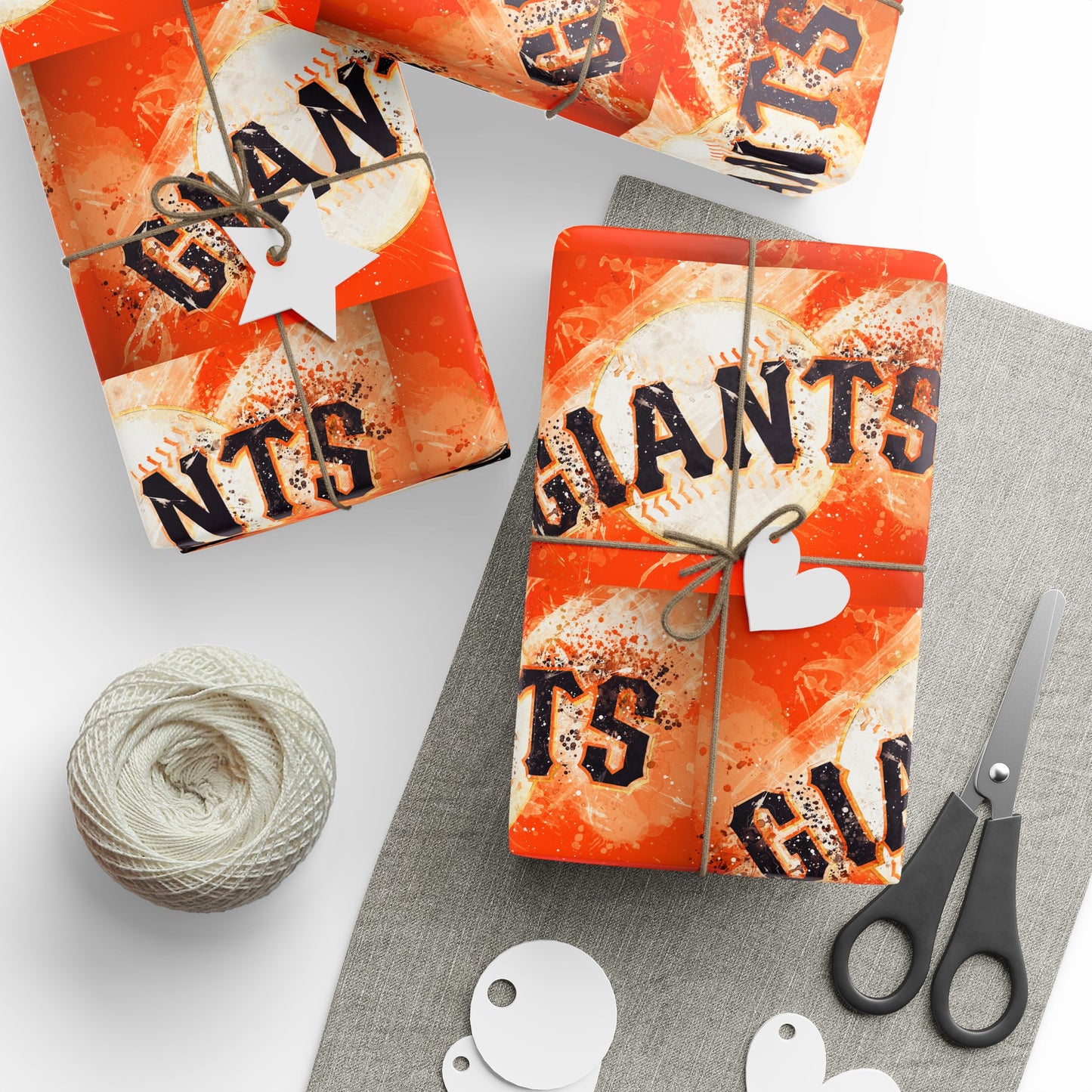 San Francisco Giants Baseball MLB Birthday Gift Wrapping Paper Holiday