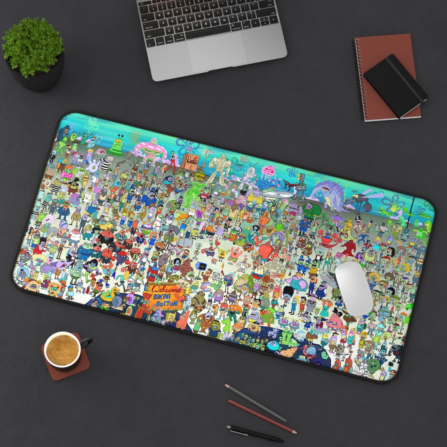 SpongeBob SquarePants All Characters cartoon PC PS Video Game Desk Mat Mousepad