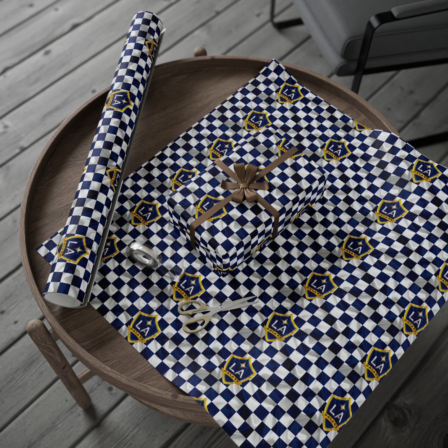 LA Galaxy Flag MLS Birthday Gift Wrapping Paper Soccer Holiday