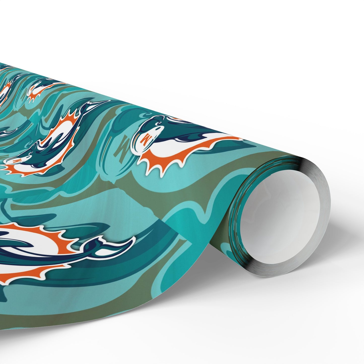 Miami Dolphins Logo NFL Football Birthday Gift Wrapping Paper Holiday