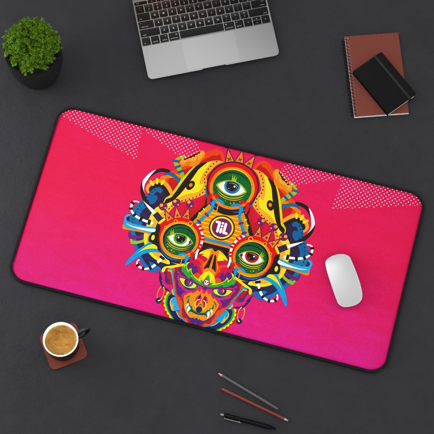 Pink Trippy Art High Definition Game Home Video Game PC PS Desk Mat Mousepad