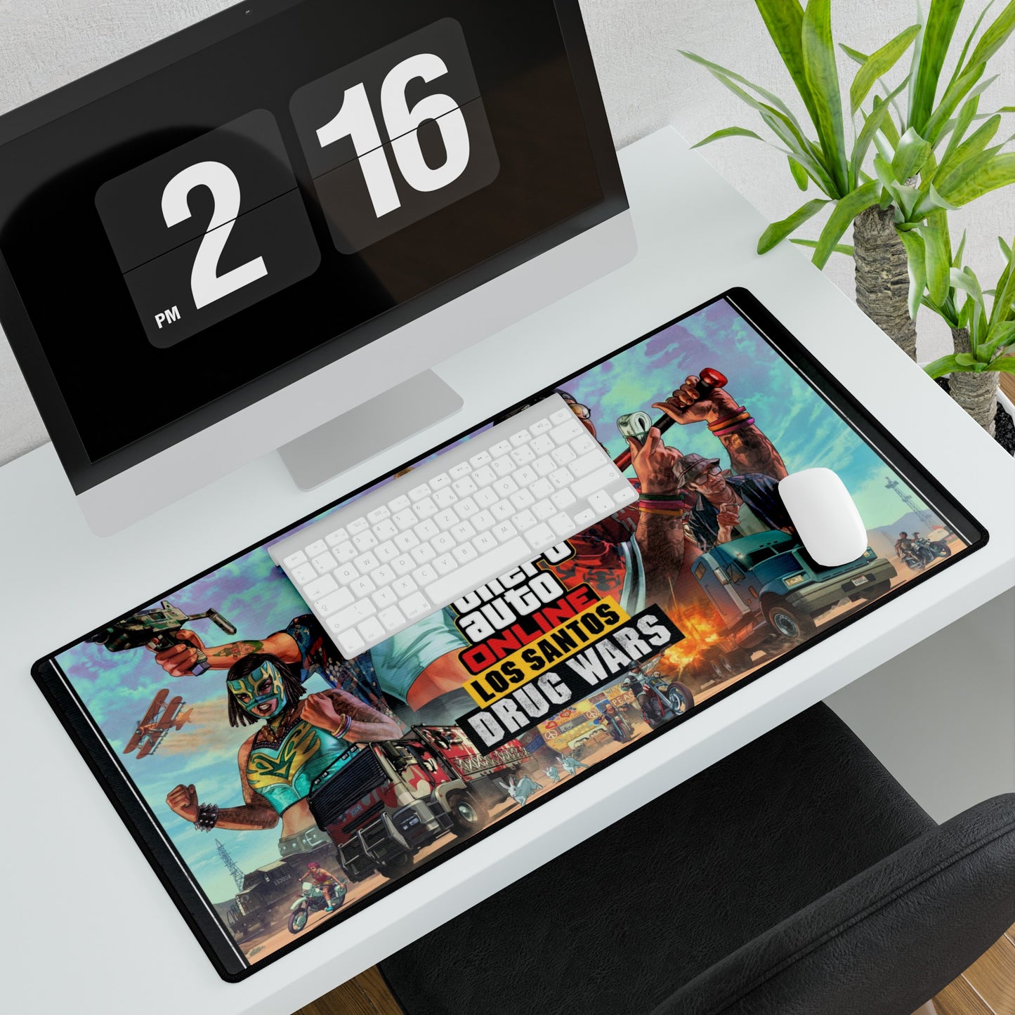 GTA 5 Online Los Santos Wars High Definition PC PS Video Game Desk Mat