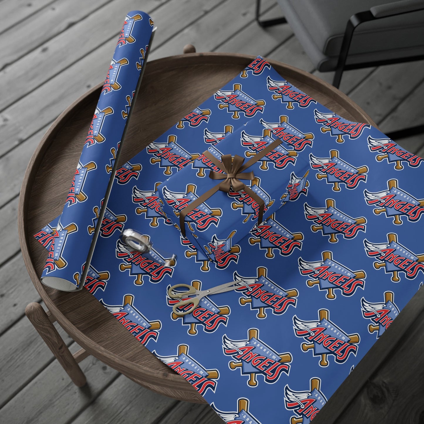 Los Angeles Angels of Anaheim Baseball MLB Birthday Gift Wrapping Paper Holiday