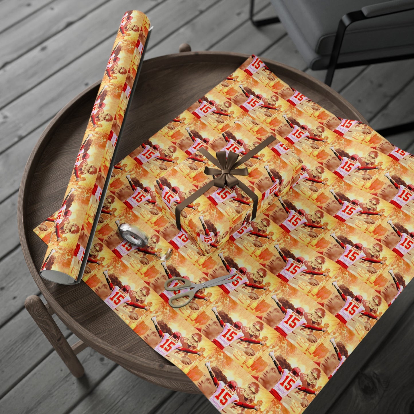 Patrick Mahomes Kansas City Chiefs NFL Football Birthday Gift Wrapping Papers