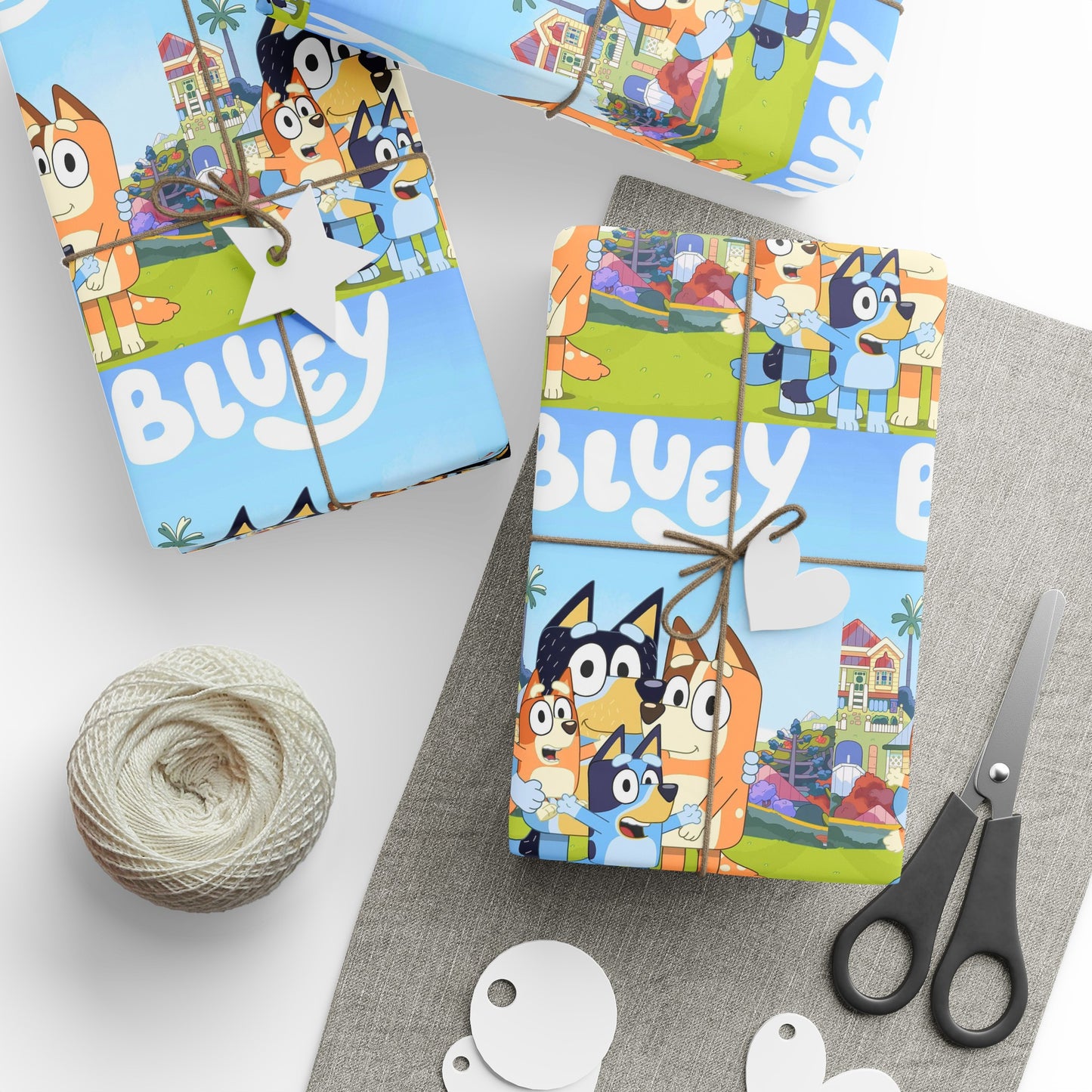 Bluey Childrens TV Show Cartoon Birthday High Def Gift Wrapping Paper