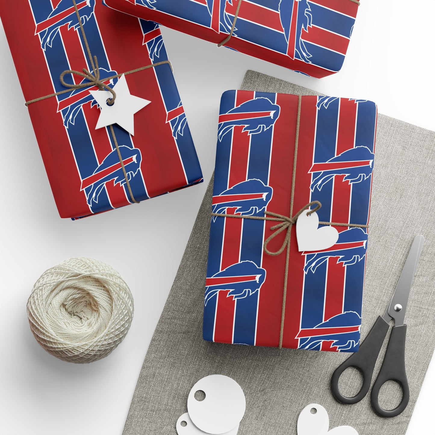 Buffalo Bills NFL Football Birthday Graduation Gift Wrapping Paper Holiday