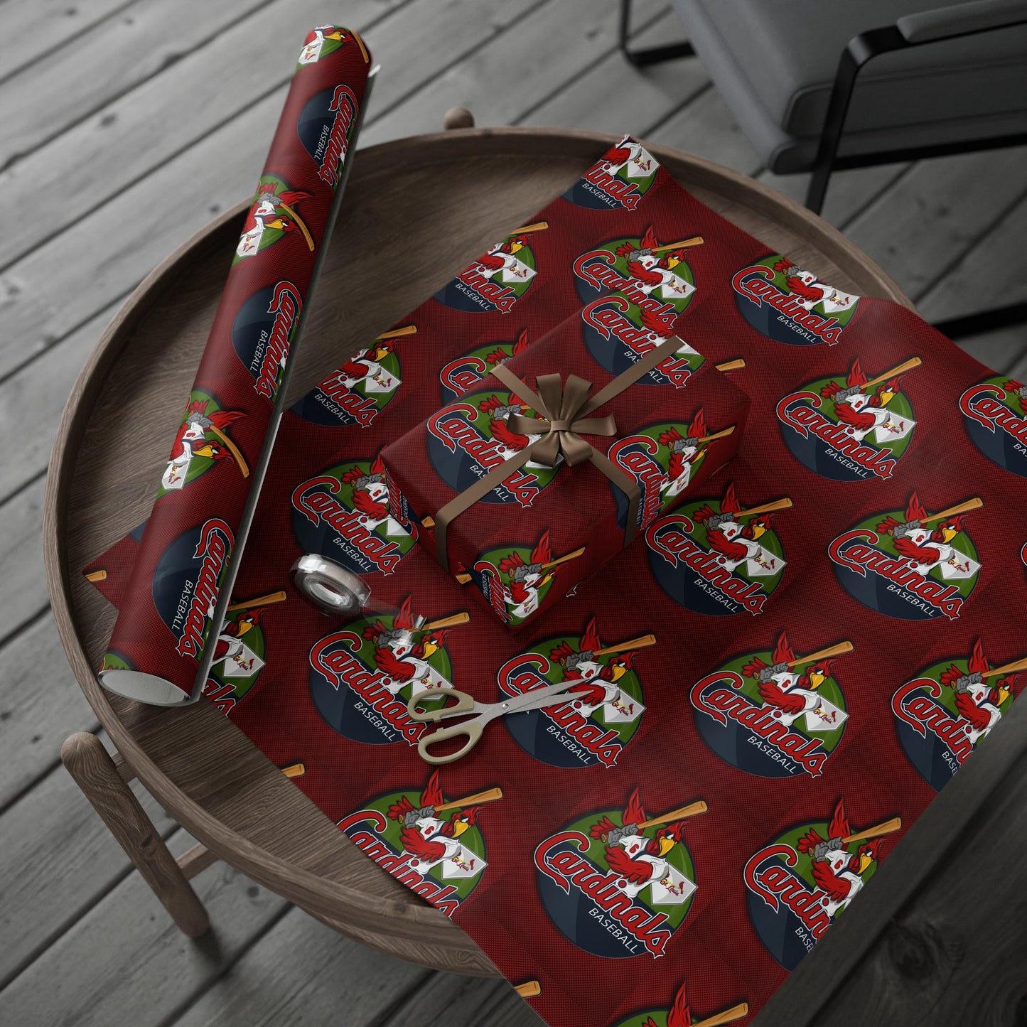 St. Louis Cardinals Red Mascot Baseball MLB Birthday Gift Wrapping Paper Holiday