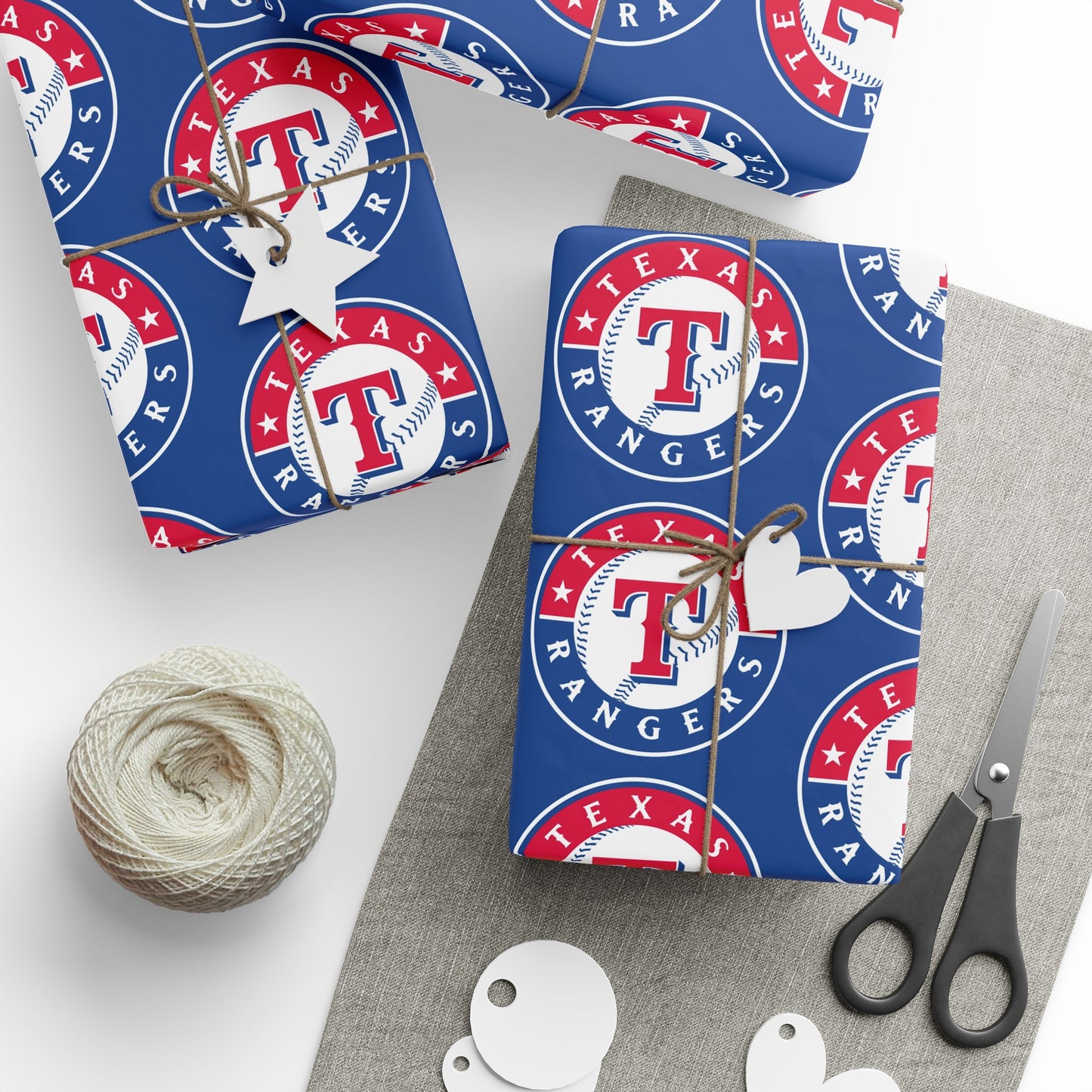 Texas Rangers Baseball MLB Birthday Gift Wrapping Paper Holiday