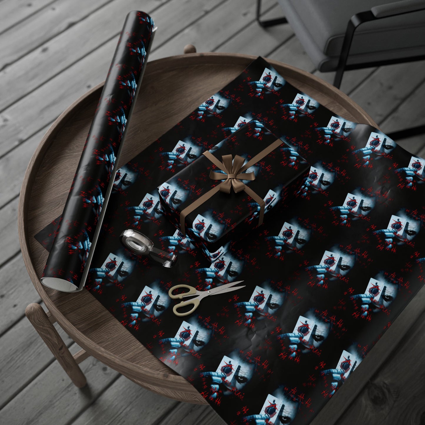 Joker Dark Knight Ledger holiday present Birthday Present Gift Wrapping Papers