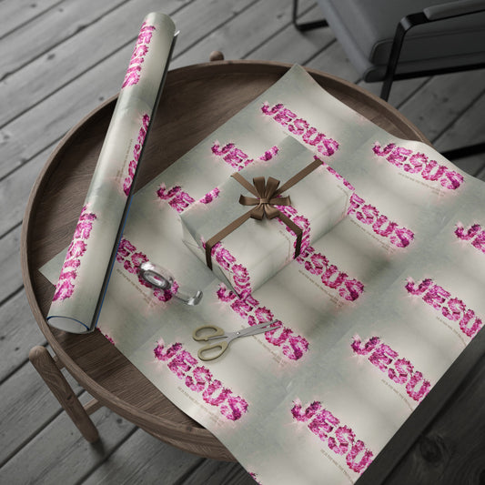 Jesus Pink Inspirational Religious Birthday Gift Present Holiday Wrapping Paper God