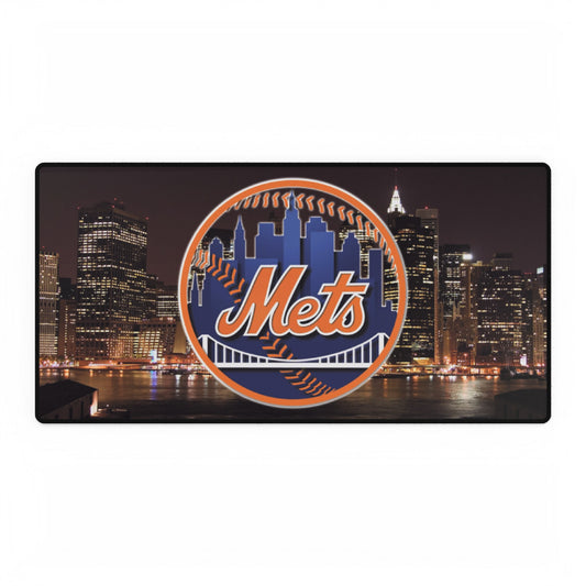 New York Mets City Logo MLB Baseball High Definition Print Desk Mat Mousepad