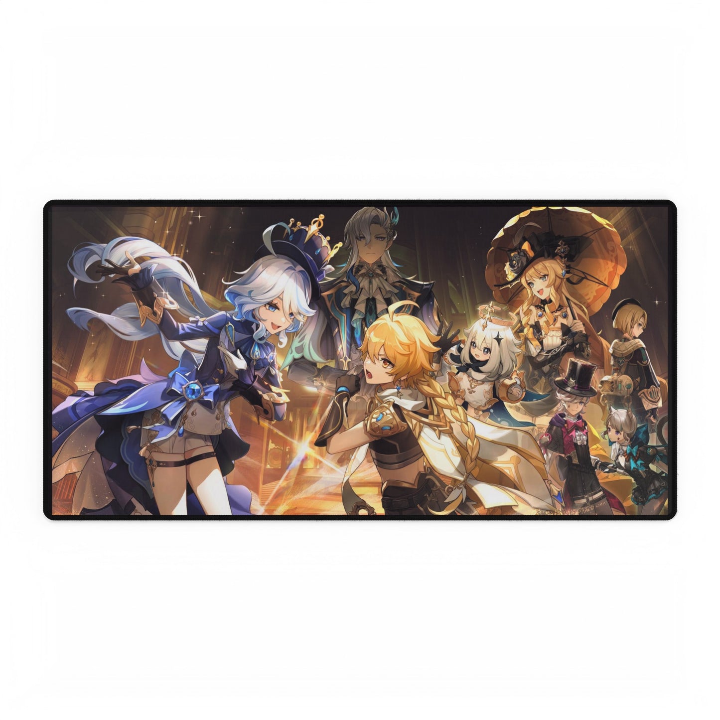 Genshin Impact Furina Aether Paimon Neuvillette High Definition PC PS Video Game Desk Mat